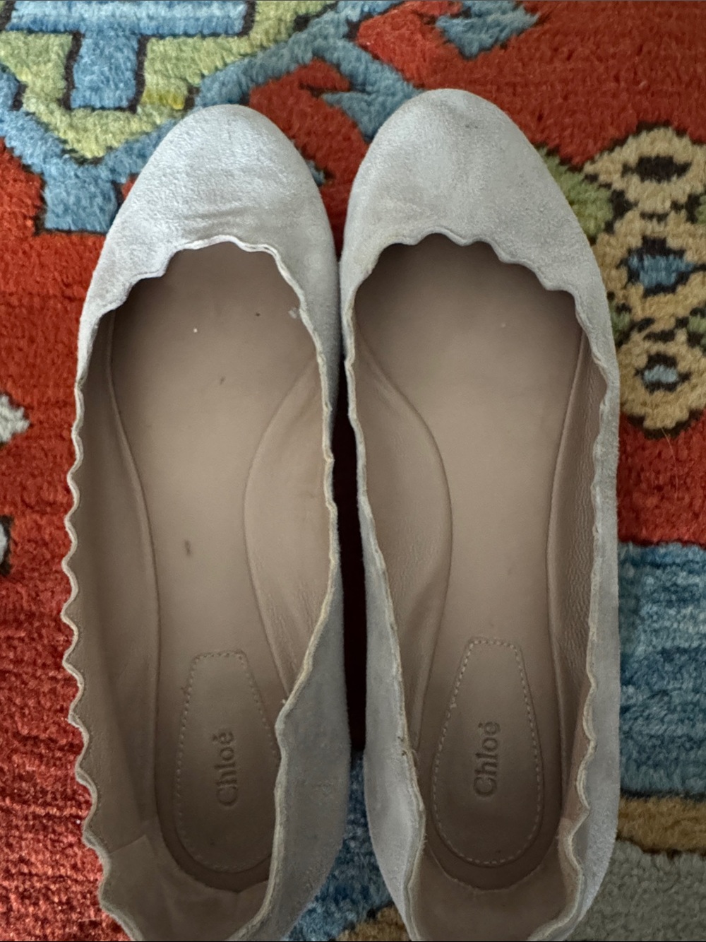 Chloe Lauren Ballet Flats 38.5 — Grey Suede - Picture 6 of 7